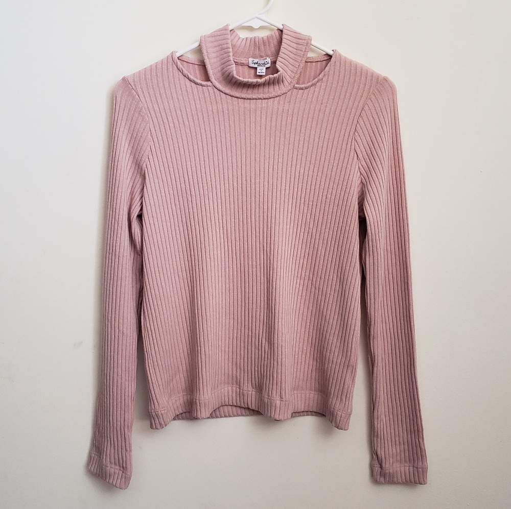 Sylvie cutout ribbed-knit sweater